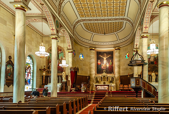 Inside St. Francis Xavier Catholic Church