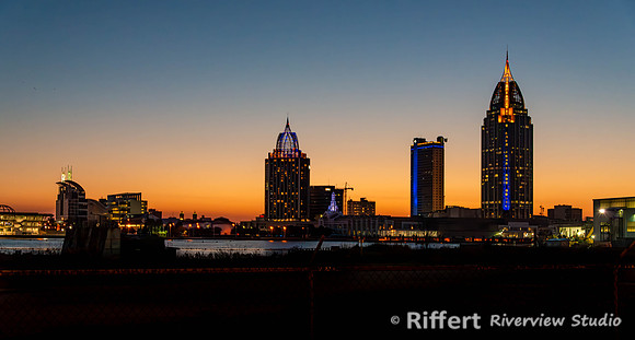 Downtown Mobile at Night