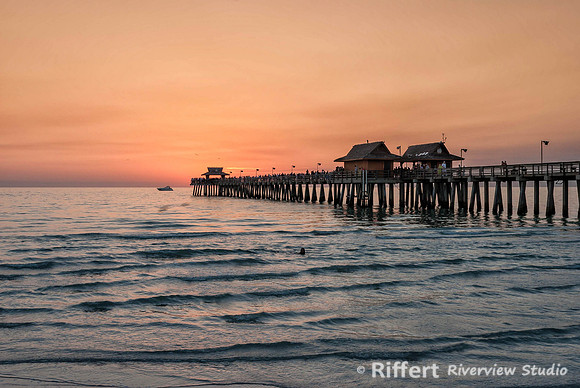Sunset on Naples Pier-3