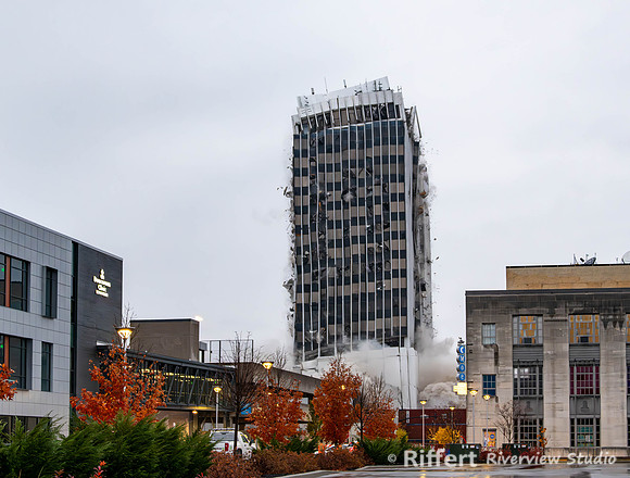 Implosion of 420 Main Building - Evansville, IN-2