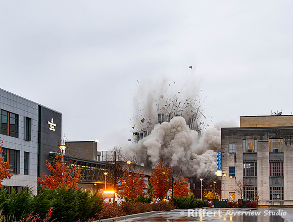 Implosion of 420 Main Building - Evansville, IN-6