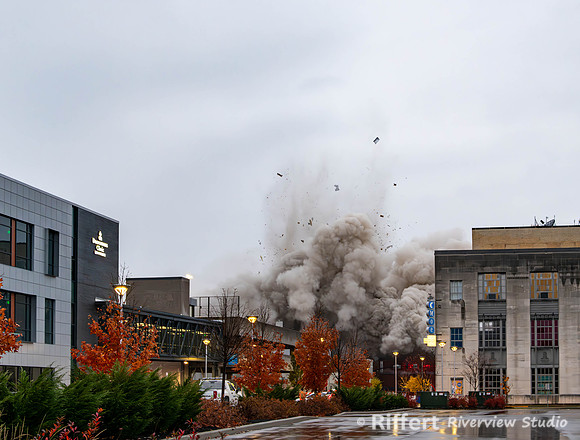 Implosion of 420 Main Building - Evansville, IN-8