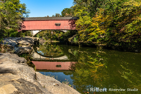 Narrows Covered Bridge over Sugar Creek-3