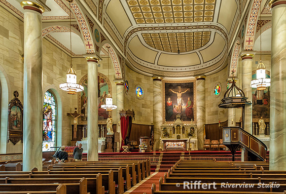 Inside St. Francis Xavier Catholic Church