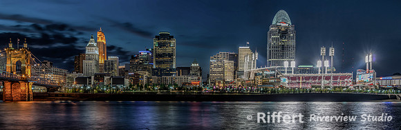 Cincinnati Skyline at Dark