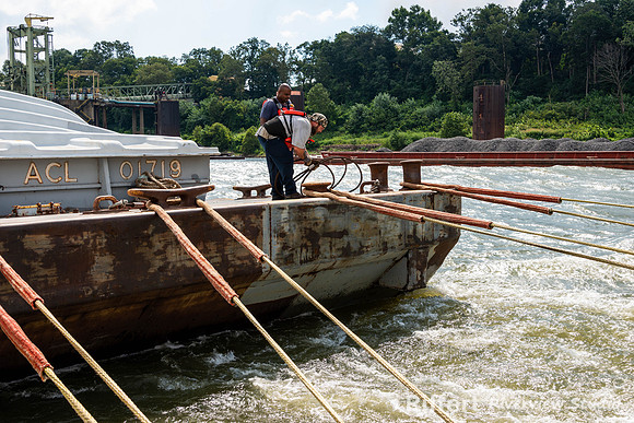 Aboard the Larry Y. Strain