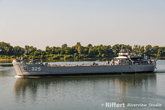 LST 325 passing Through Newburgh