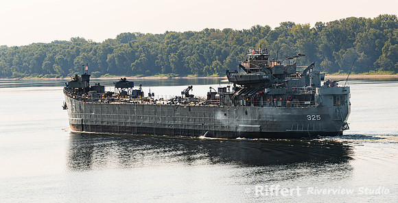 LST 325 passing Through Newburgh