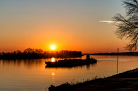 Barge in Sunset